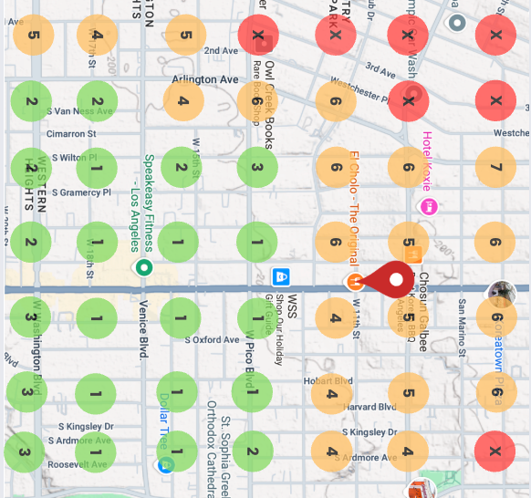 ranking blind spots using geo grid maps